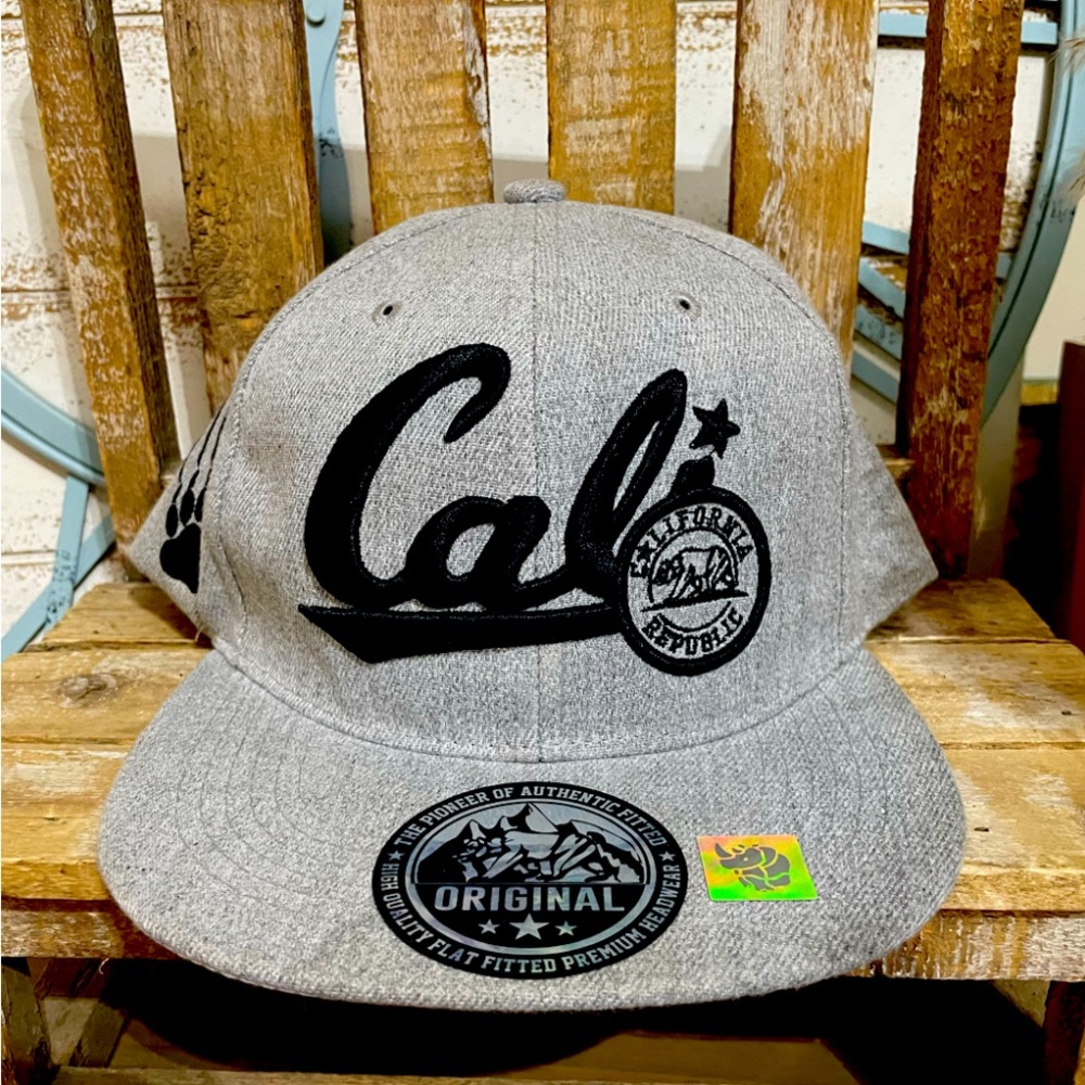 Men’s Official California Cali Snapback Trucker Hat Baseball  Gray NEW!